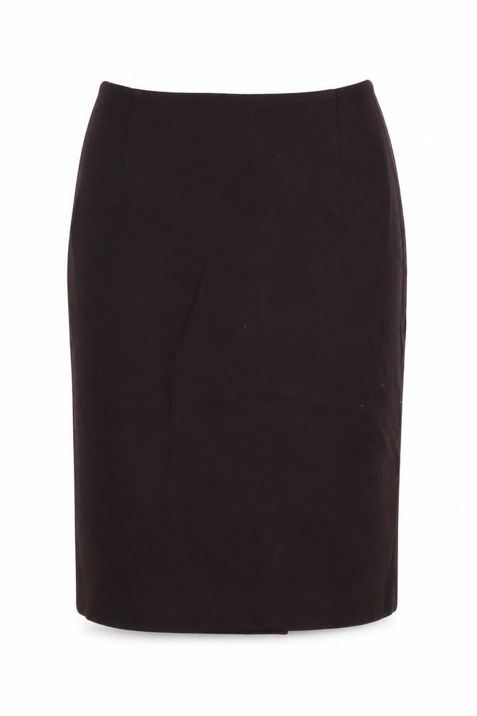 St Michael Womens Red Viscose Straight & Pencil Skirt Size 12 Zip - Slit