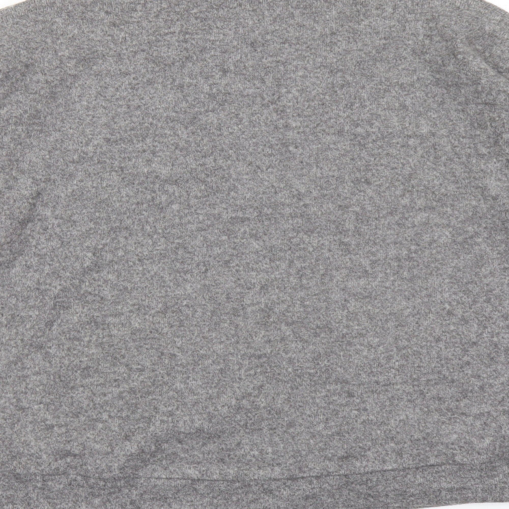 New Look Womens Grey Mock Neck Polyester Pullover Jumper Size M