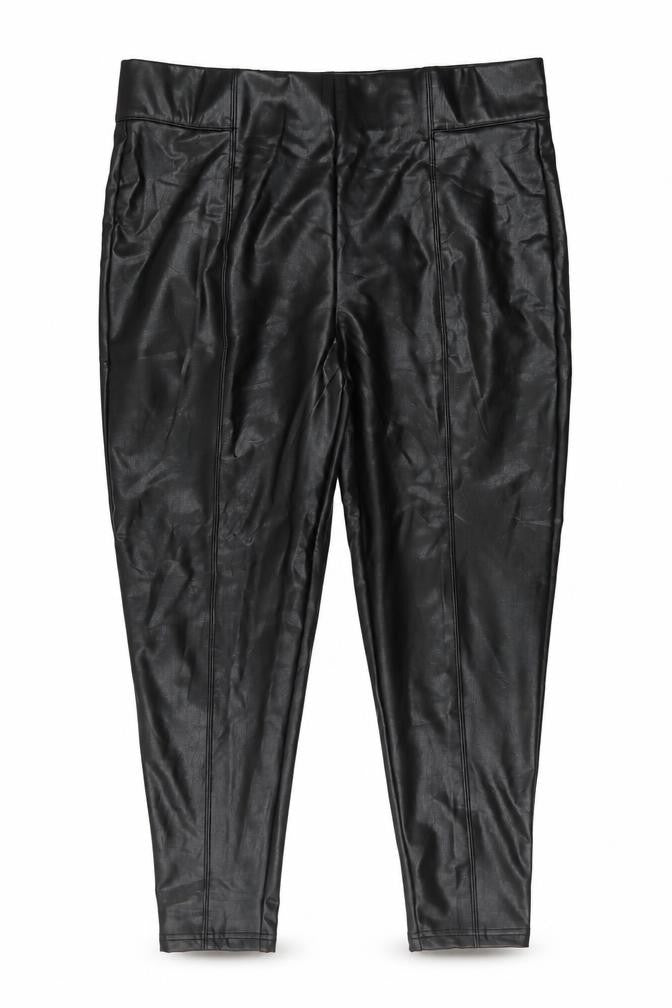 Marks and Spencer Womens Black Polyester Trousers Size 18 L25 in Regular