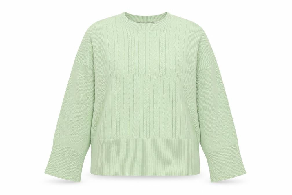 Marks and Spencer Womens Green Crew Neck Viscose Pullover Jumper Size XL