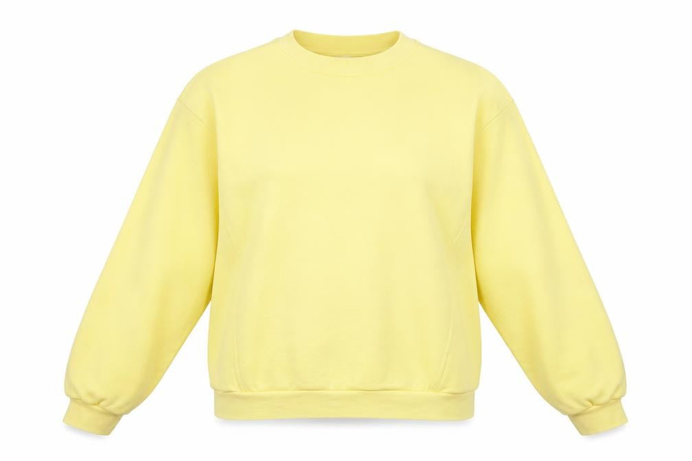 Topshop Womens Yellow Cotton Pullover Sweatshirt Size S Pullover