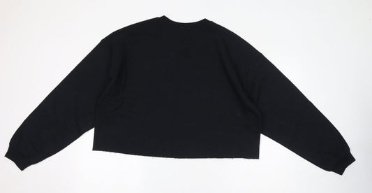 River Island Womens Black Polyester Pullover Sweatshirt Size M Pullover - La Beaute Dans Toute, Cropped
