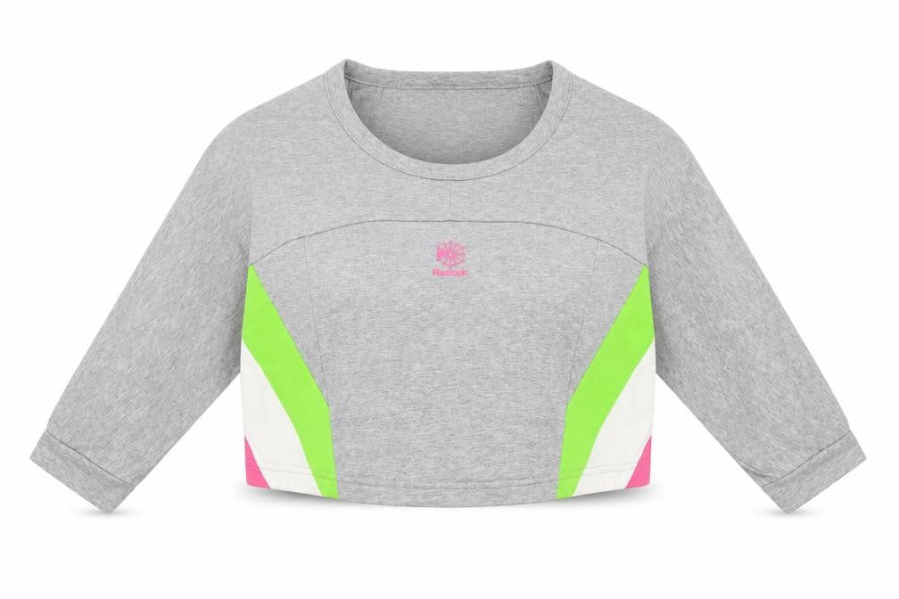 Womens UK 8 Regular Reebok Grey Pullover Sweatshirt