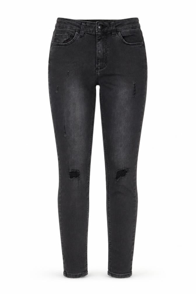 Denim & Co. Womens Grey Cotton Skinny Jeans Size 4 L28 in Regular Zip - Pockets