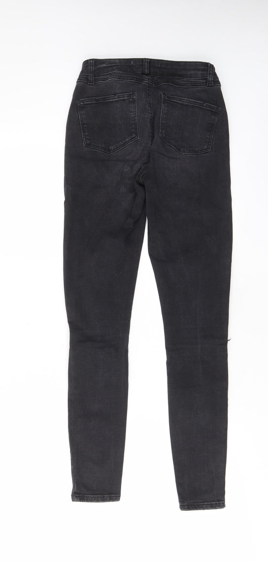Denim & Co. Womens Black Cotton Skinny Jeans Size 4 L27 in Regular Zip - Pockets