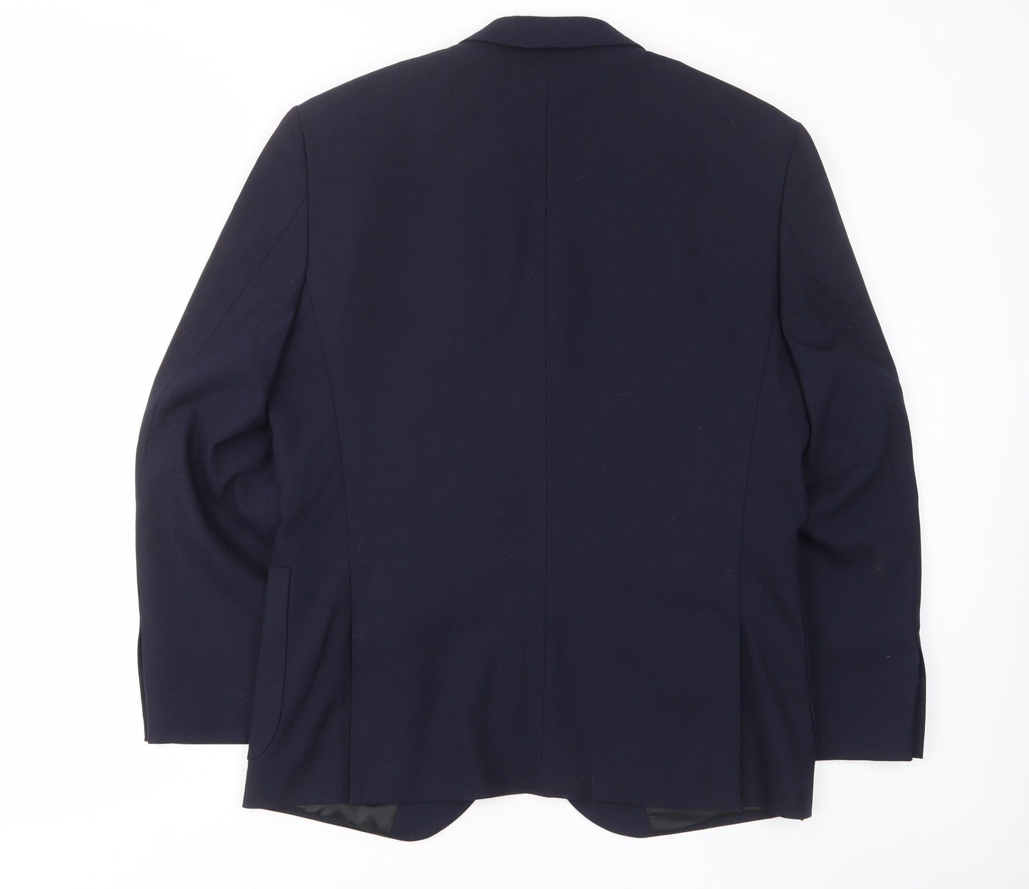 Harry Brown Mens Blue Wool Jacket Suit Jacket Size 42 Regular