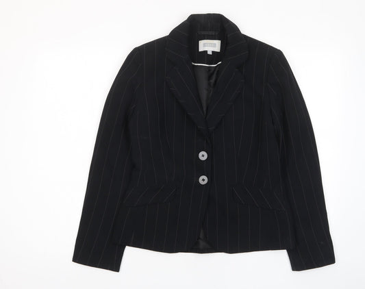 NEXT Womens Black Jacket Blazer Size 10 Button