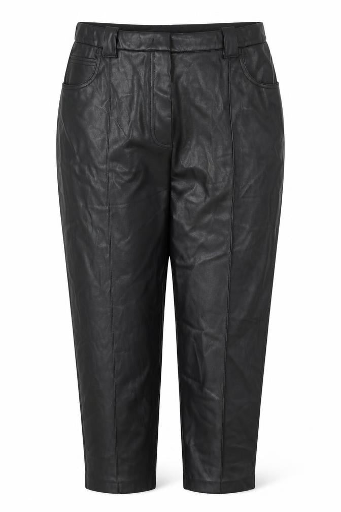 Marks and Spencer Womens Black Polyester Trousers Size 18 L24 in Regular Zip