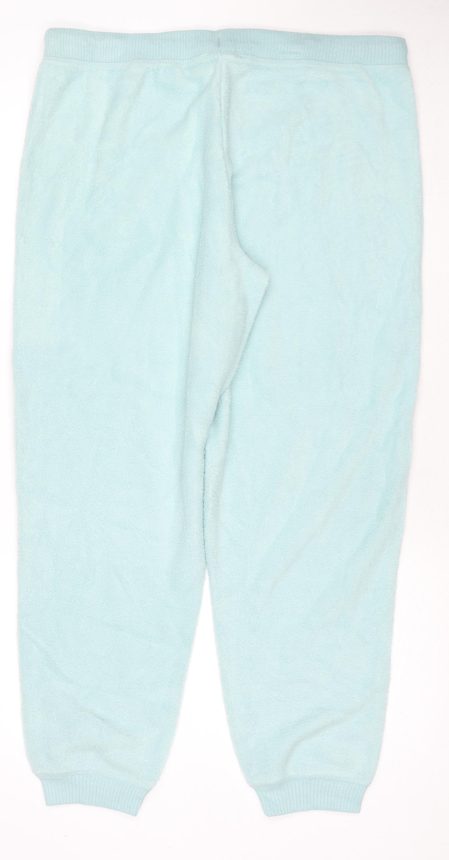 Marks and Spencer Womens Blue Polyester Sweatpants Trousers Size L L28 in Regular Drawstring