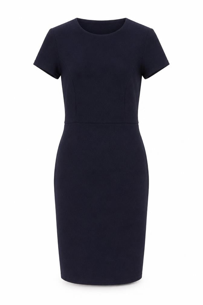 Boohoo Womens Blue Polyester Bodycon Size 10 Round Neck Tie