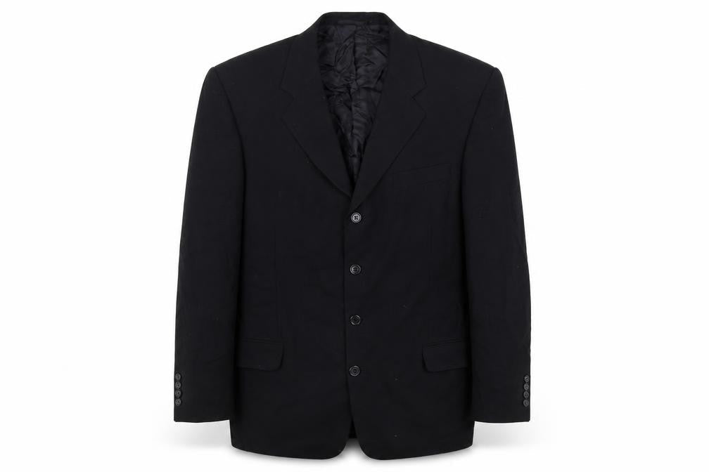 Simon Berwin Mens Black Wool Jacket Blazer Size 44 Regular
