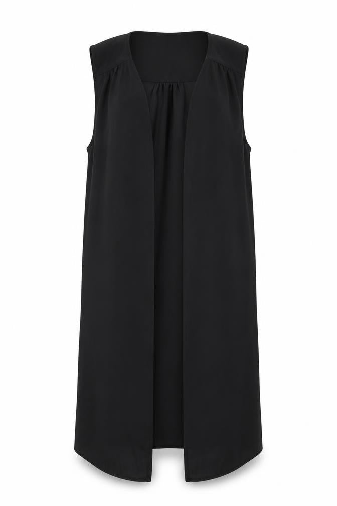 Select Womens Black Polyester Kimono T-Shirt Size 8 V-Neck
