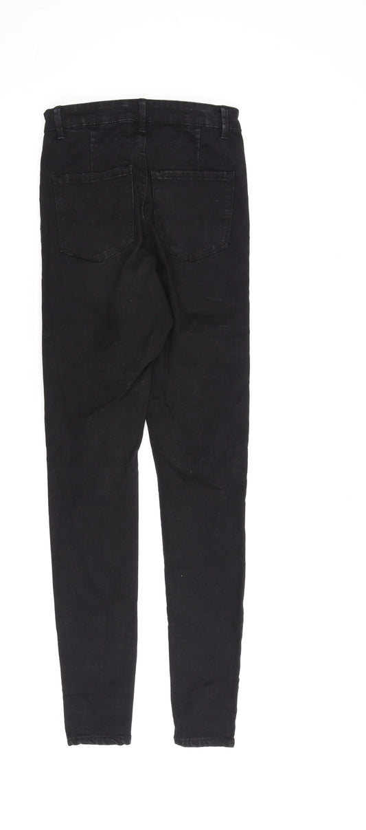 Denim & Co. Womens Black Cotton Skinny Jeans Size 10 L30 in Regular Zip
