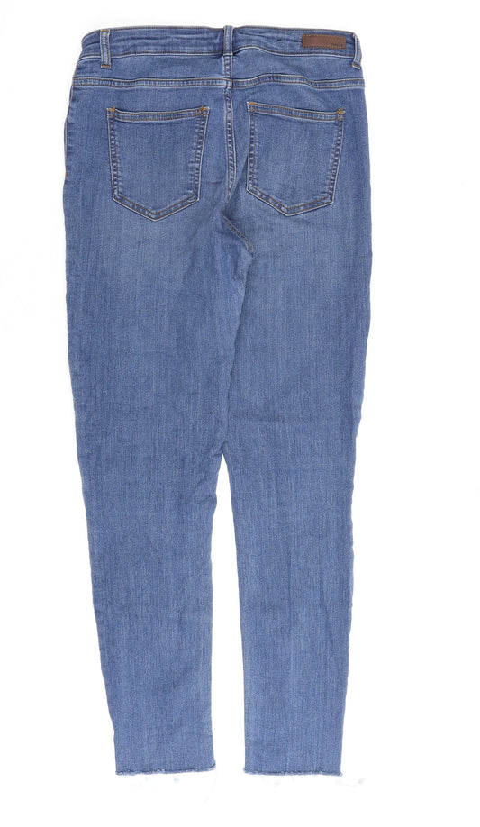 Pieces Womens Blue Cotton Skinny Jeans Size M L28 in Regular Zip