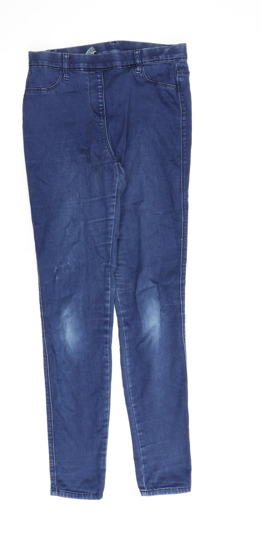 NEXT Womens Blue Cotton Jegging Jeans Size 10 L30 in Regular