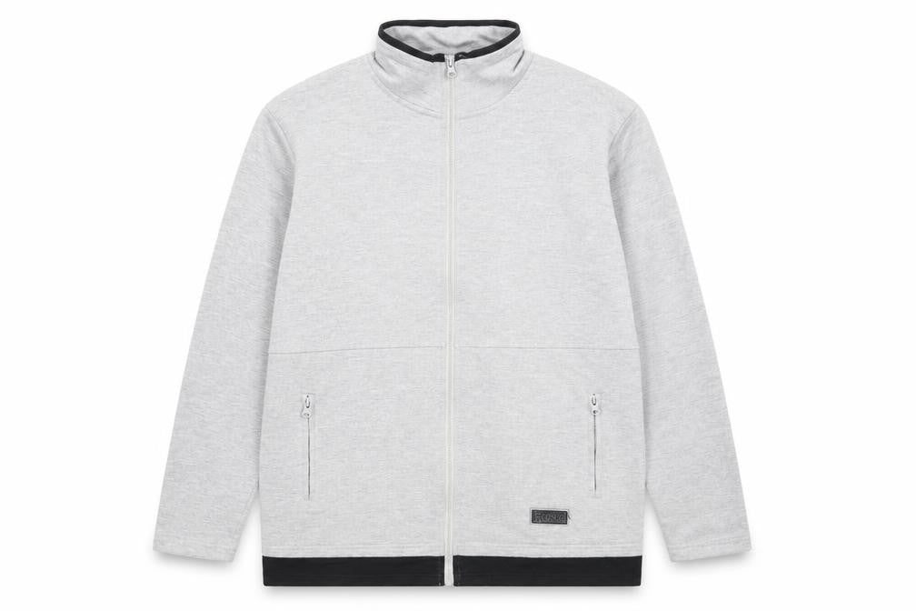 Bonmarché Mens Grey Polyester Pullover Sweatshirt Size M - Zip Pockets