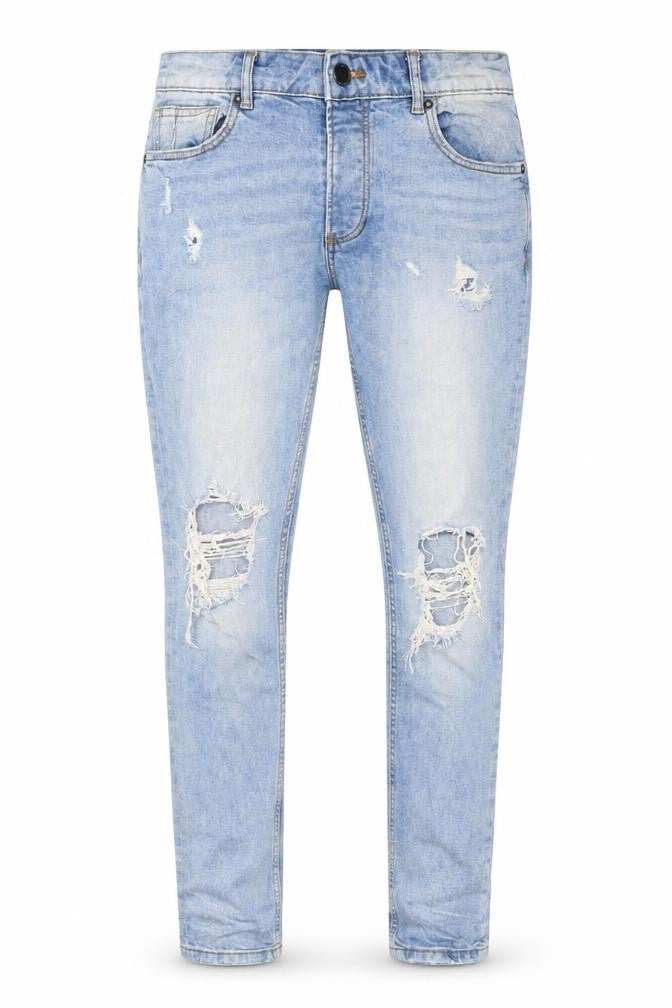 Denim & Co. Mens Blue Cotton Skinny Jeans Size 34 in L34 in Regular Button - Pockets
