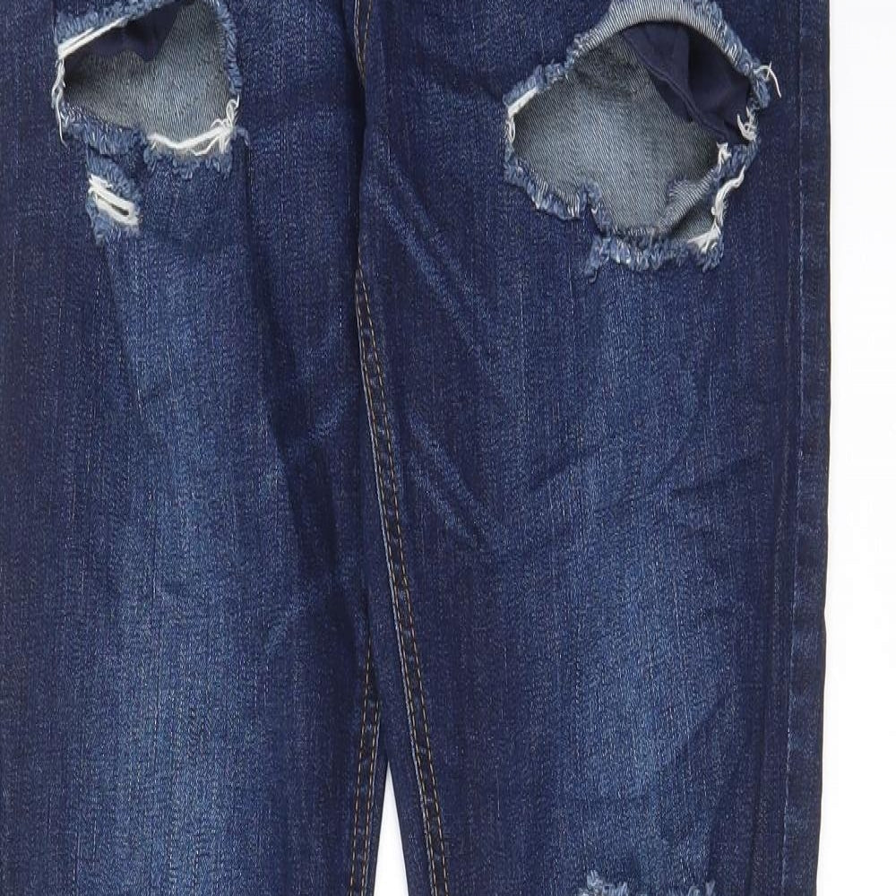 Born Rich Mens Blue Cotton Skinny Jeans Size 32 in L33 in Regular Zip - Long Leg