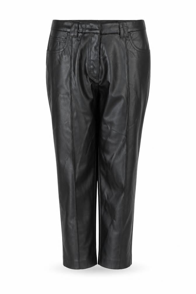 Marks and Spencer Womens Black Polyester Trousers Size 14 L24 in Regular Button