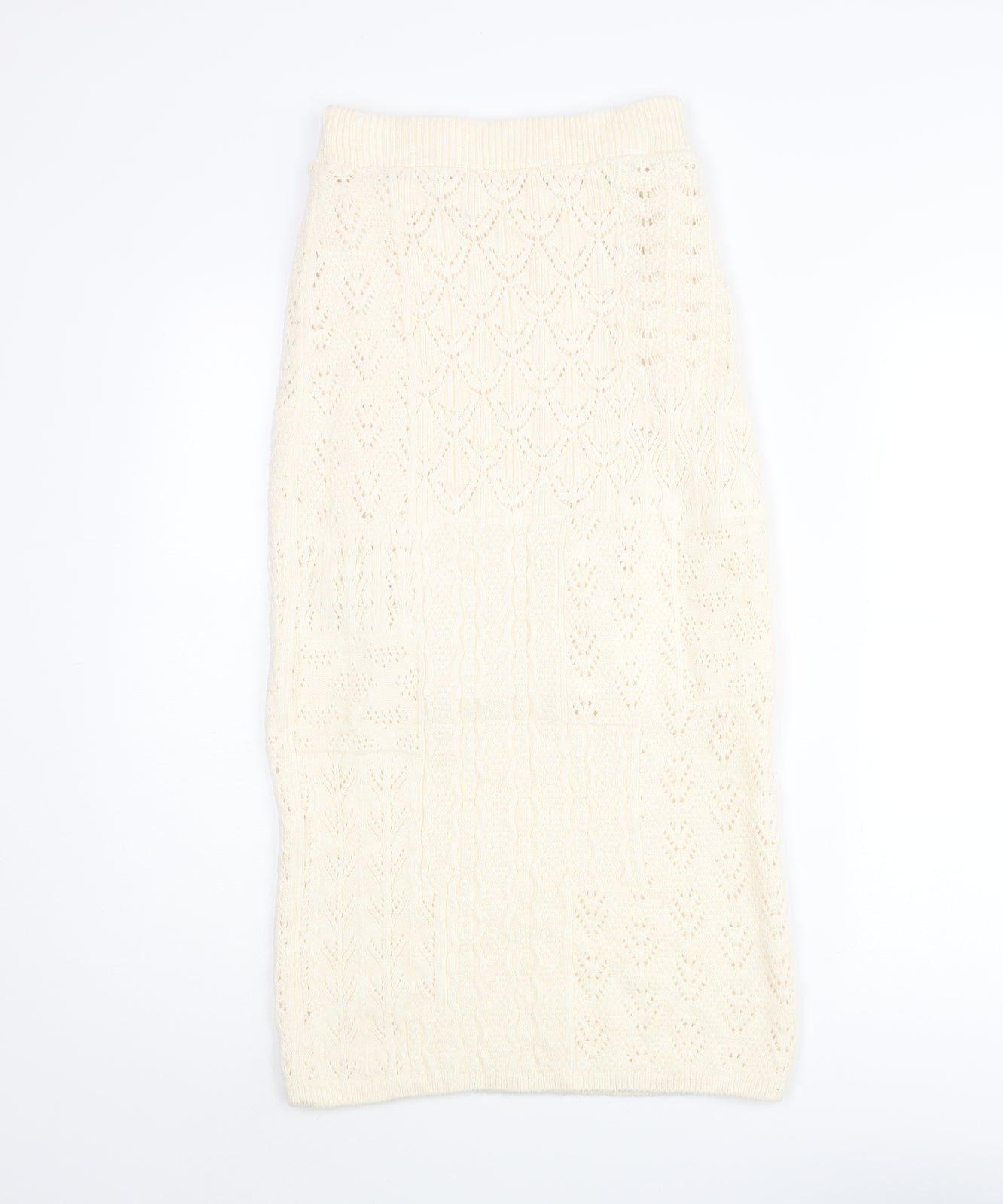 Marks and Spencer Womens Ivory Acrylic Straight & Pencil Skirt Size XS