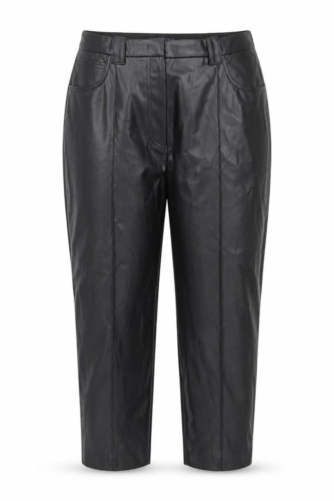 Marks and Spencer Womens Black Polyester Trousers Size 16 L23 in Regular Zip