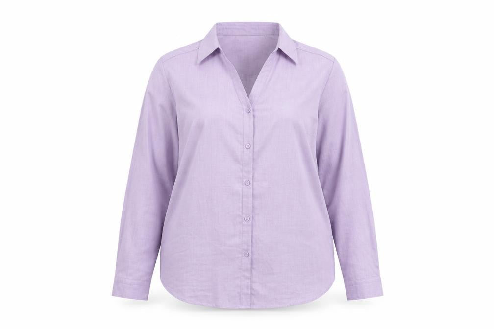 Womens UK Size 16 EWM Purple Polyester Button-Up