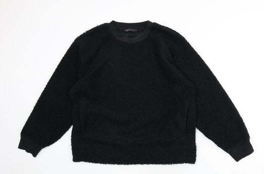 Marks and Spencer Womens Black Polyester Pullover Sweatshirt Size L Pullover