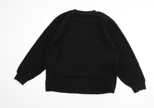 Marks and Spencer Womens Black Polyester Pullover Sweatshirt Size L Pullover