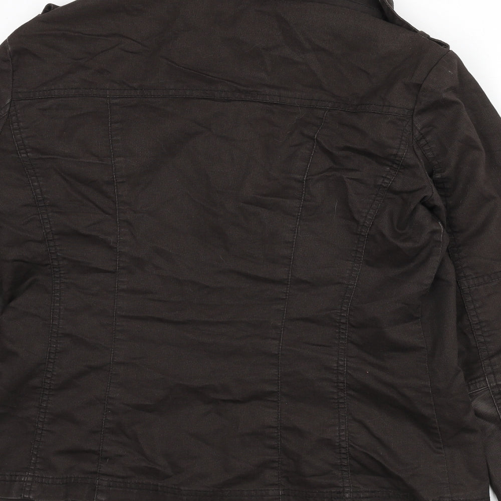 Esprit Womens Brown Jacket Size 16 Button