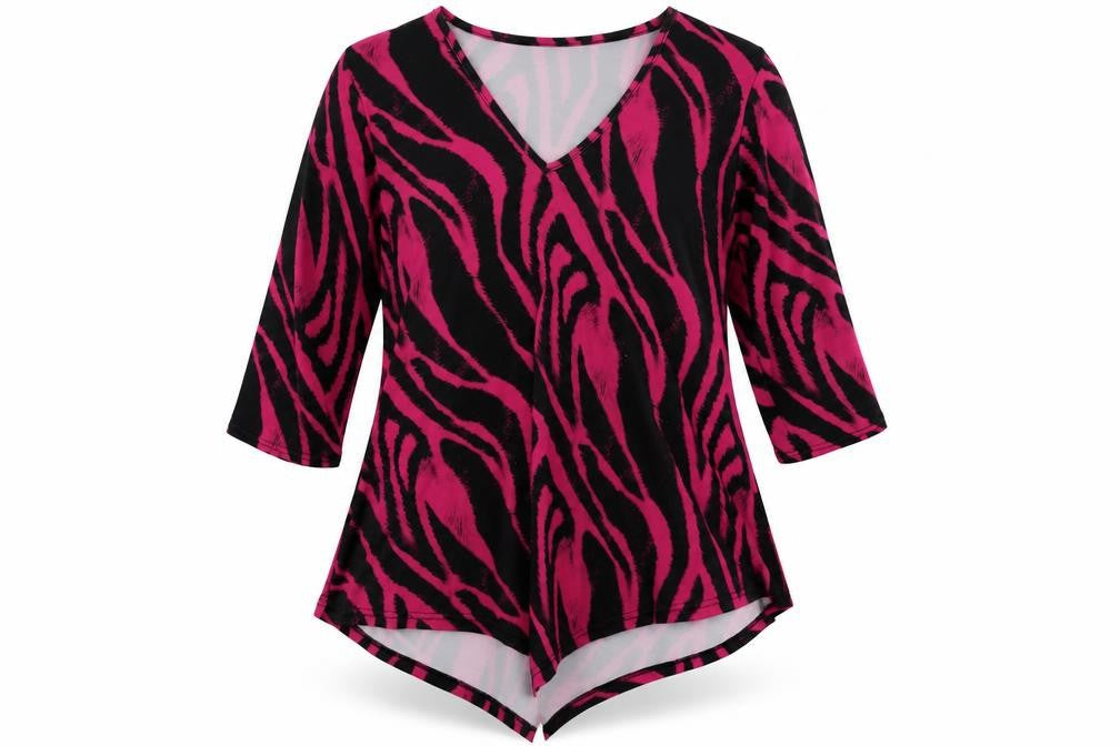 Womens UK Size 20 BASSINI Pink Polyester Blouse