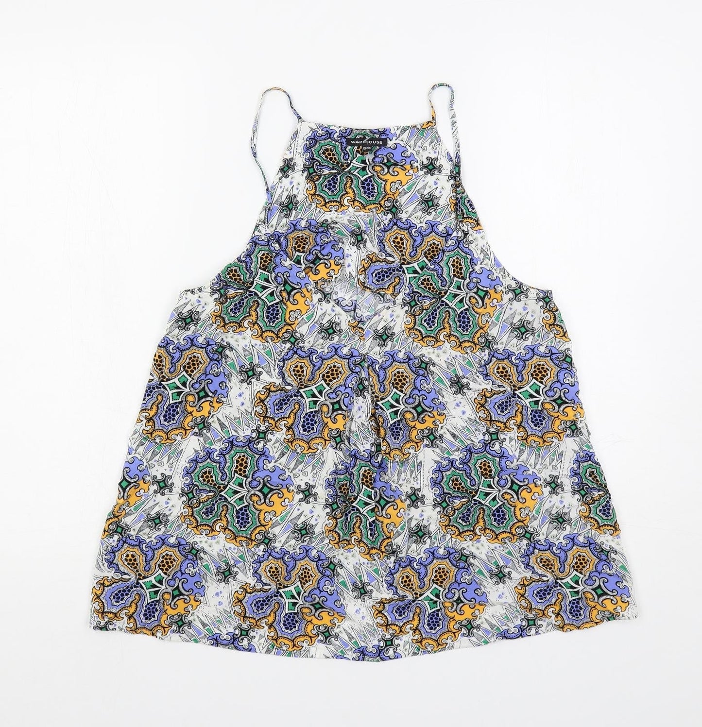 Warehouse Womens Multicoloured Paisley Viscose Camisole Tank Size 12 V-Neck