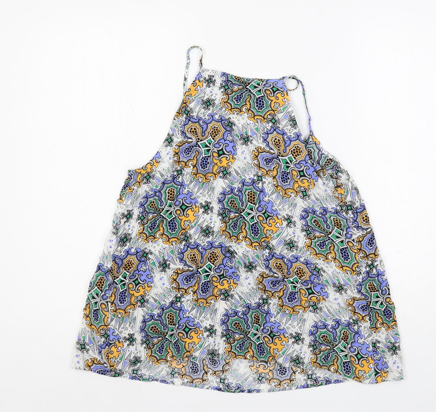 Warehouse Womens Multicoloured Paisley Viscose Camisole Tank Size 12 V-Neck
