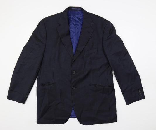 Marks and Spencer Mens Blue Wool Jacket Suit Jacket Size 44 Regular