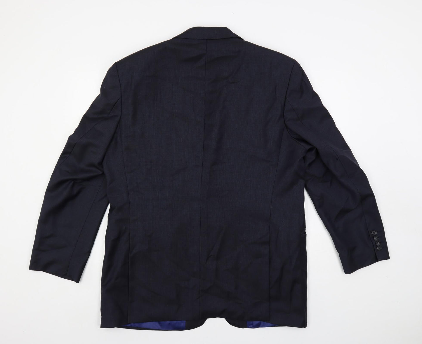 Marks and Spencer Mens Blue Wool Jacket Suit Jacket Size 44 Regular