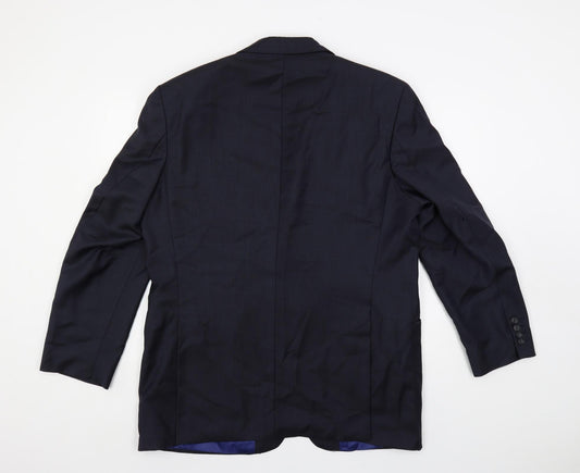 Marks and Spencer Mens Blue Wool Jacket Suit Jacket Size 44 Regular