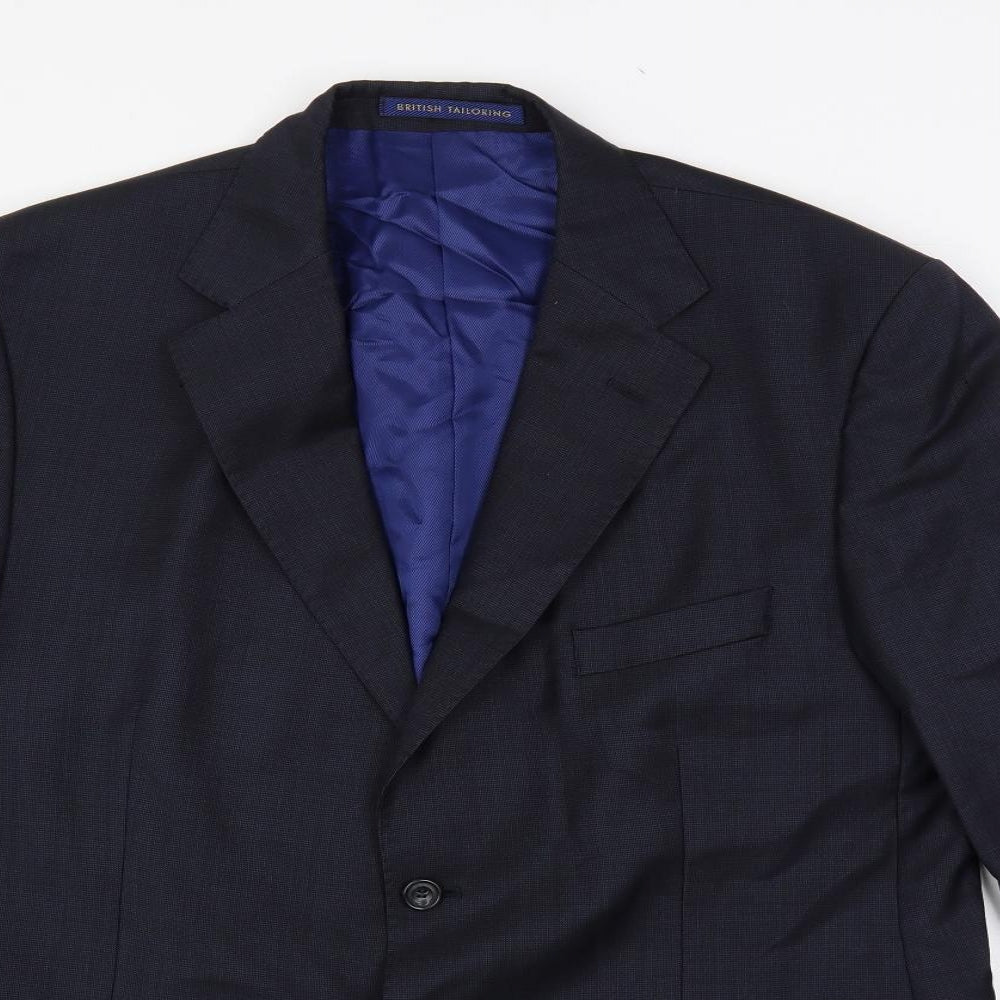 Marks and Spencer Mens Blue Wool Jacket Suit Jacket Size 44 Regular