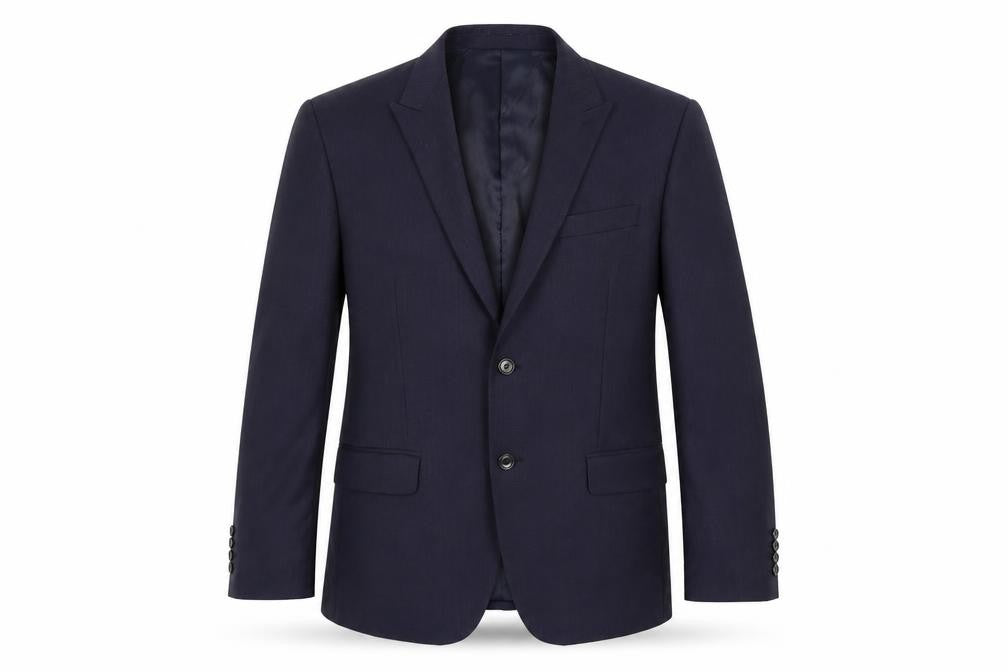Marks and Spencer Mens Blue Striped Wool Jacket Suit Jacket Size 40 Regular