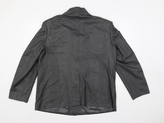 Alaj's Mens Grey Polyester Jacket Suit Jacket Size 44 Regular
