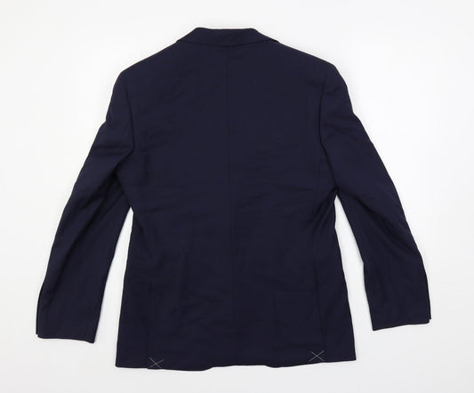 Marks and Spencer Mens Blue Polyester Jacket Suit Jacket Size 38 Regular