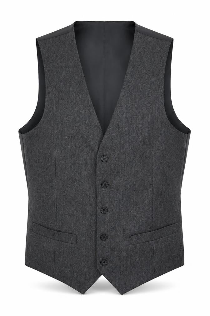 Marks and Spencer Mens Grey Polyester Jacket Suit Waistcoat Size 34 Regular
