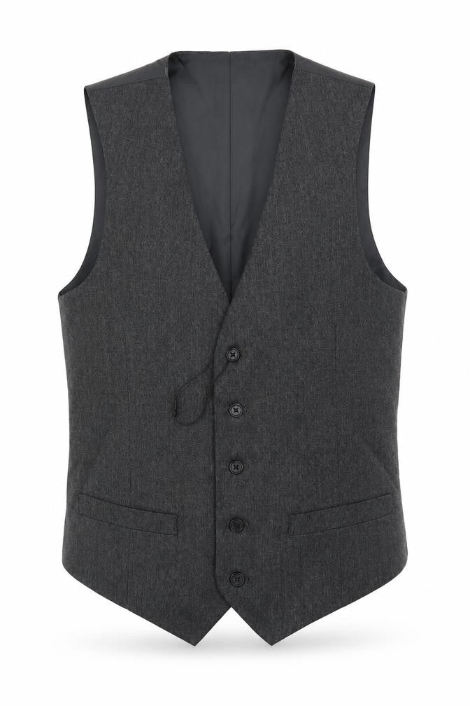 Marks and Spencer Mens Grey Polyester Jacket Suit Waistcoat Size 34 Regular