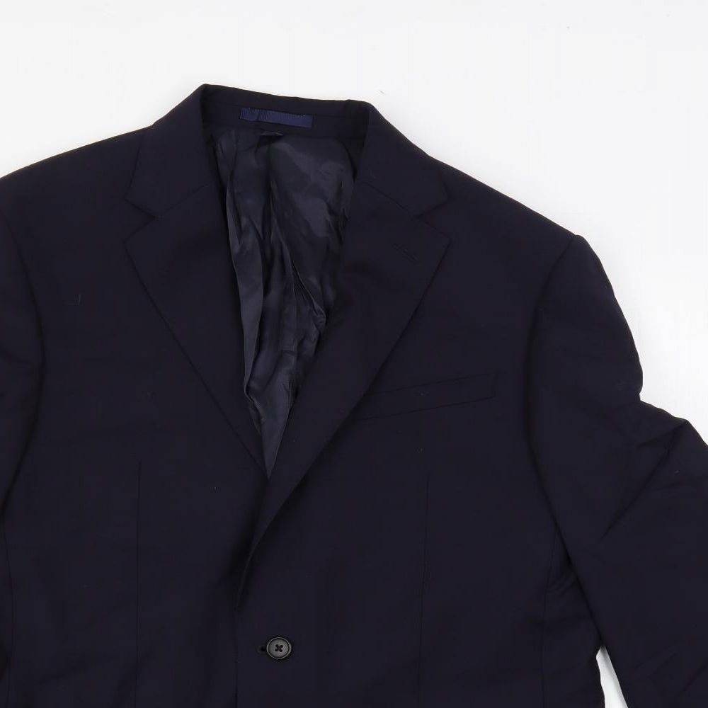 Marks and Spencer Mens Blue Wool Jacket Suit Jacket Size 40 Regular