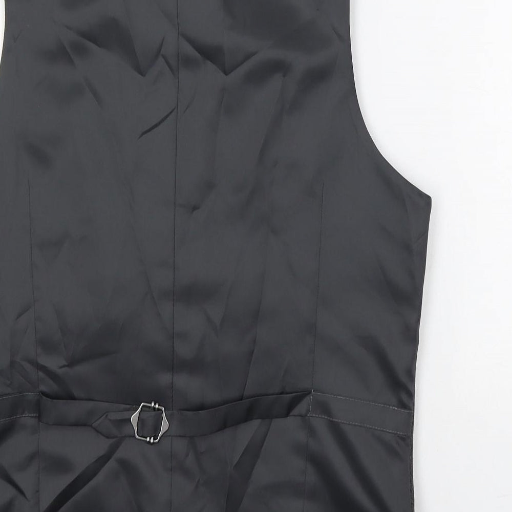 Marks and Spencer Mens Grey Polyester Jacket Suit Waistcoat Size 34 Regular