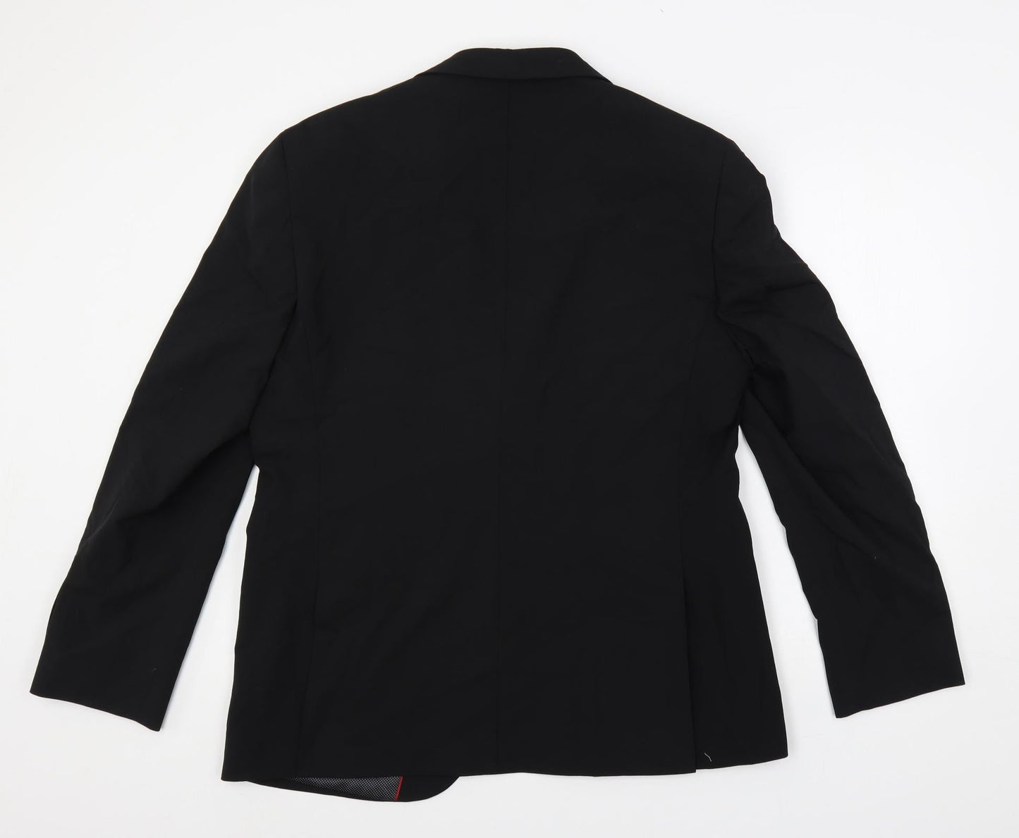 Marks and Spencer Mens Black Polyester Jacket Suit Jacket Size 42 Regular