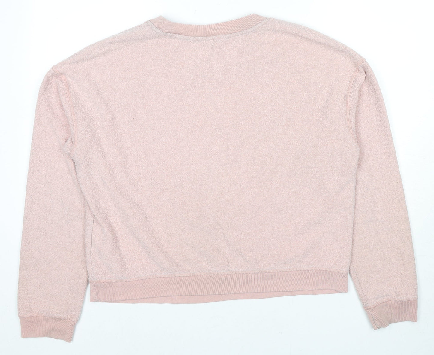 Topshop Womens Pink Cotton Pullover Sweatshirt Size 12 Pullover