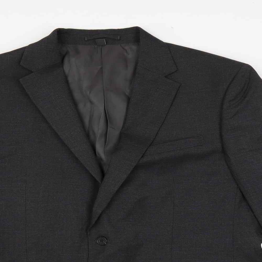 Marks and Spencer Mens Grey Polyester Jacket Suit Jacket Size 44 Regular