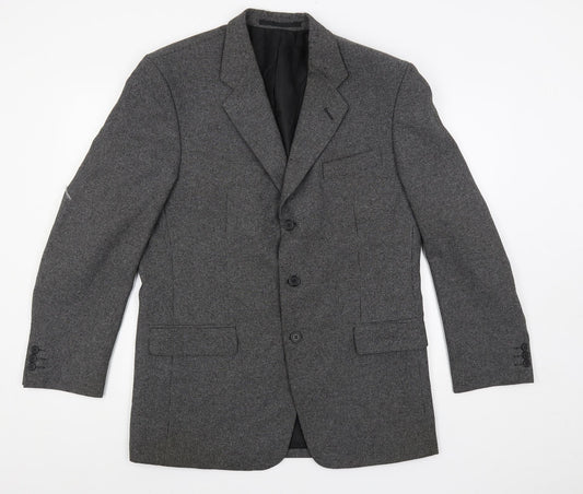 Canda Mens Grey Polyester Jacket Blazer Size 40 Regular