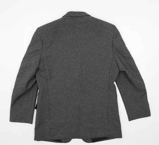 Canda Mens Grey Polyester Jacket Blazer Size 40 Regular