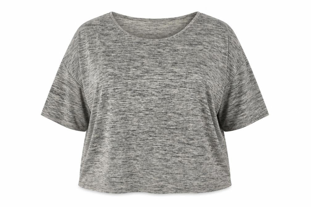 Front view of Originals women’s brown polyester basic blouse, size UK 20, round neck