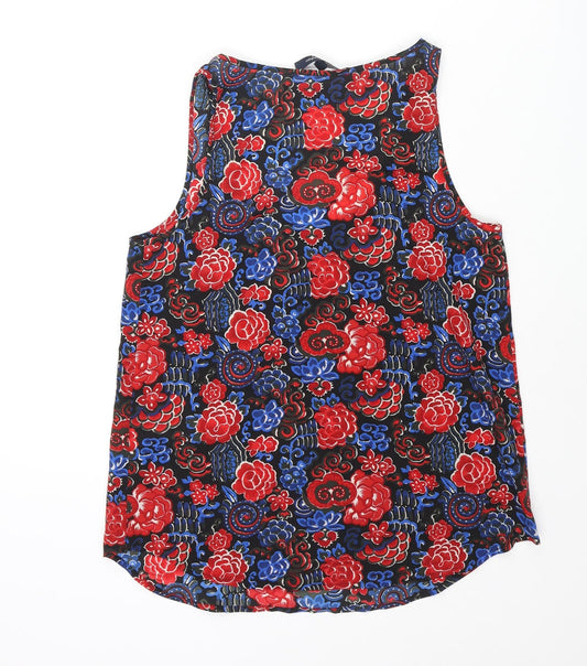 French Connection Womens Multicoloured Floral Polyester Camisole Blouse Size 10 Scoop Neck